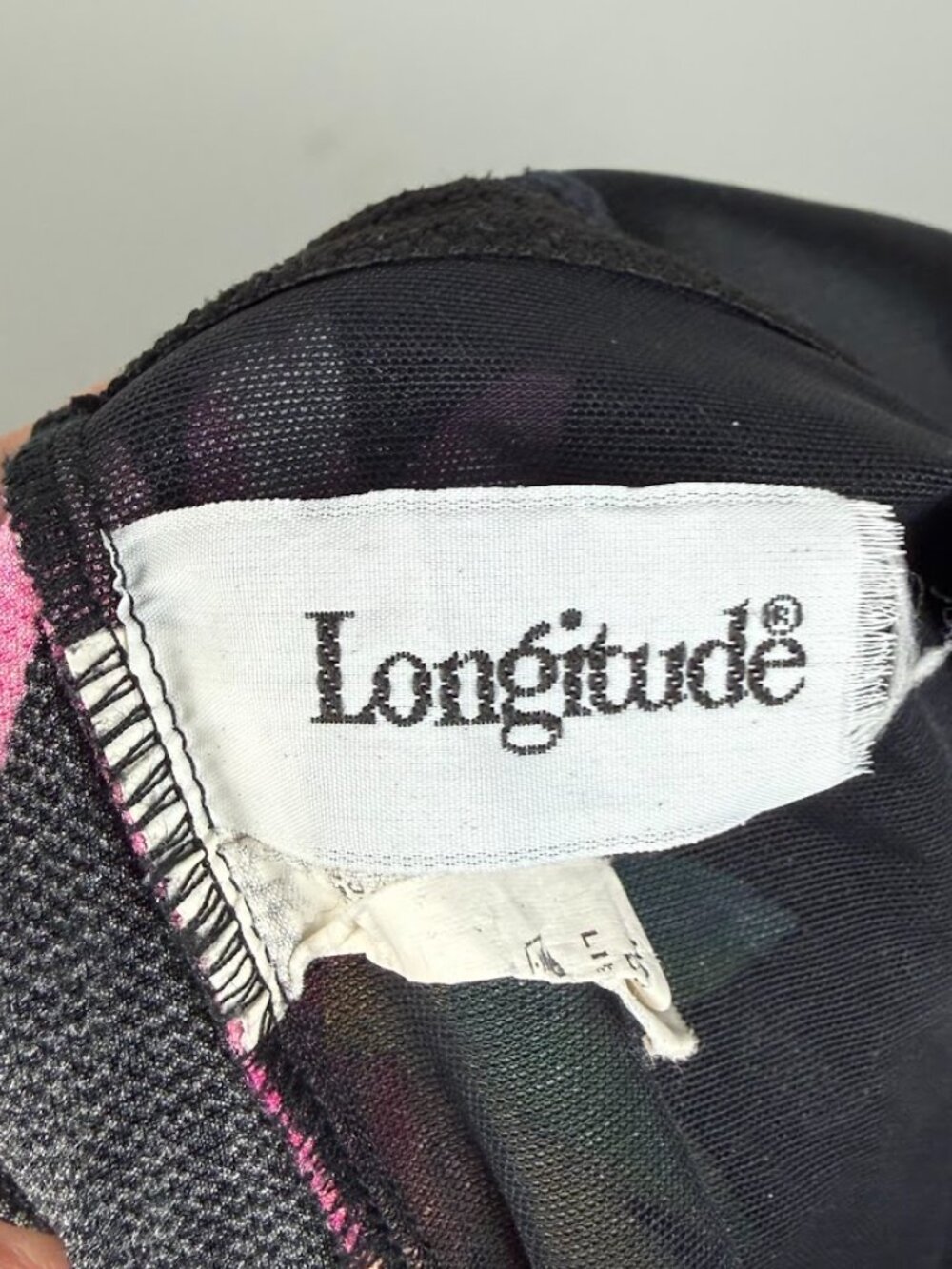 Vintage Longitude Criss Cross Back Neon Black 80s/90s One Piece Swimsuit Size 8 - Picture 8 of 11